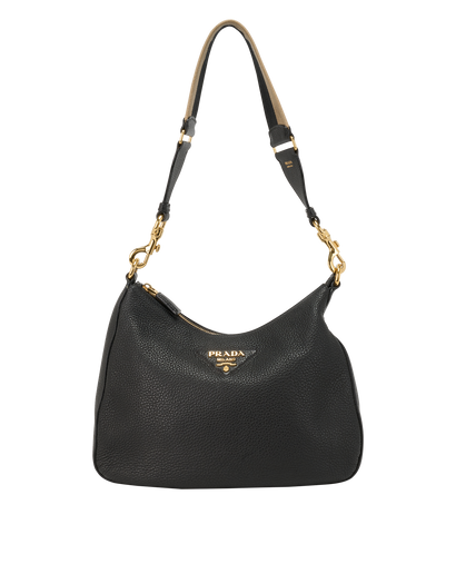 Sport Logo Hobo, &pound;1,200, Handbags, Black, Leather, Front view